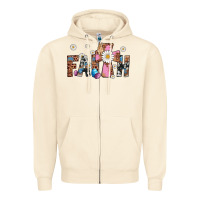Sandshell faith cross Zipper Hoodie - Artiststas