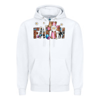 White faith cross Zipper Hoodie - Artiststas