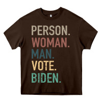 Chocolate Brown Person Woman Man Vote Biden Heavy Core Tee - Bettercallsaul