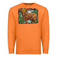 Carrot western cactus highland cow Premium Sweatshirt - BarkalooDesign