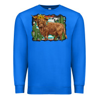 True Royal western cactus highland cow Premium Sweatshirt - BarkalooDesign
