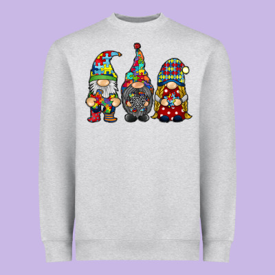 Autism Gnomies Heavyweight Sweatshirt Designed By Racoondesign