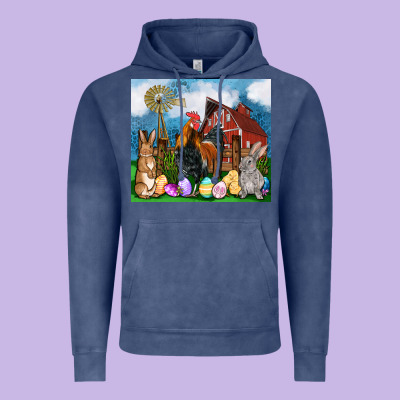 Farm Animals 20oz Vintage Hoodie Designed By Oliviacreatesart