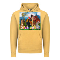 Vintage Mustard Farm animals 20oz Vintage Hoodie - OliviaCreatesArt