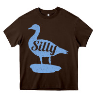 Chocolate Brown Silly Goose Funny Silly Goose Heavy Core Tee - longCreatives