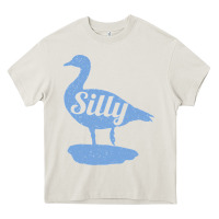 Cream Silly Goose Funny Silly Goose Heavy Core Tee - longCreatives