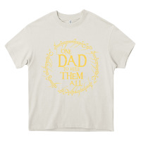 Mens One Dad To Rule Them All  Father's Day Gift Heavy Core Tee | Teevron