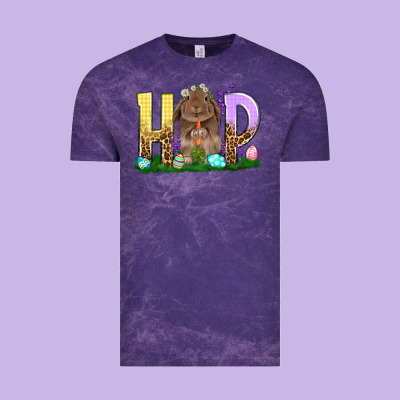 Hop Rabbit Easter Day Vintage Tee Designed By Howdyjamesfarm