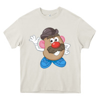 Cream Womens Mr. Potato Head Simple Portrait Heavy Core Tee - longCreatives
