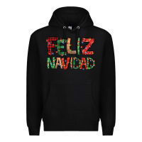 Black feliz navidad Spanish christmas Premium Hoodie - Jasminsmagicworld