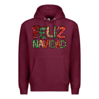 Burgundy feliz navidad Spanish christmas Premium Hoodie - Jasminsmagicworld