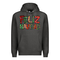 Charcoal Heather feliz navidad Spanish christmas Premium Hoodie - Jasminsmagicworld