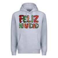 Heather Grey feliz navidad Spanish christmas Premium Hoodie - Jasminsmagicworld