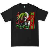 Black Christmas Character Nurse Premium Tee - NancyCooperArtShop