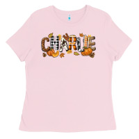 Bubblegum Pink Personalized Fall Autumn Ladies Tee - NancyCooperArtShop