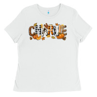White Personalized Fall Autumn Ladies Tee - NancyCooperArtShop