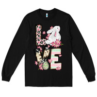 Black Love Easter bunny Long Sleeve Tee - OliviaCreatesArt