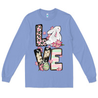 Colony Blue Love Easter bunny Long Sleeve Tee - OliviaCreatesArt