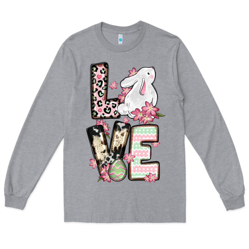 Love Easter Bunny Long Sleeve Tee by OliviaCreatesArt | Teevron