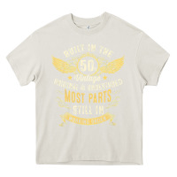 Cream Mens Vintage 1950s Built In The 50s Fifties Funny 70th Birthday Heavy Core Tee - longCreatives