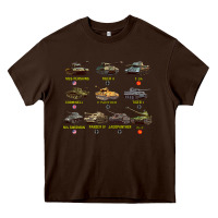 Chocolate Brown Top Ten Best WW2 Tanks M4 Sherman Panzer IV Tiger II T34 Heavy Core Tee - longCreatives