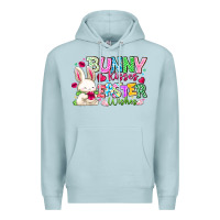 Blue Mist Bunny Kisses Easter Wishes Premium Hoodie - CowhideDigitalArt