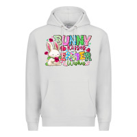 Dove Grey Bunny Kisses Easter Wishes Premium Hoodie - CowhideDigitalArt