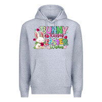 Heather Grey Bunny Kisses Easter Wishes Premium Hoodie - CowhideDigitalArt