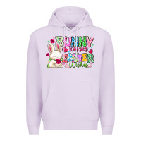 Lilac Bunny Kisses Easter Wishes Premium Hoodie - CowhideDigitalArt