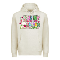 Oatmeal Heather Bunny Kisses Easter Wishes Premium Hoodie - CowhideDigitalArt