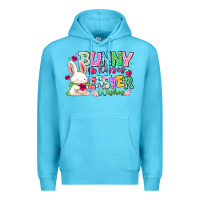 Ocean Blue Bunny Kisses Easter Wishes Premium Hoodie - CowhideDigitalArt