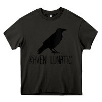 Asphalt Womens Raven Lunatic, Funny Bird Lover Gift Men Women Kids Heavy Core Tee - longCreatives