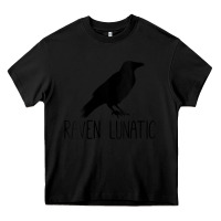 Black Womens Raven Lunatic, Funny Bird Lover Gift Men Women Kids Heavy Core Tee - longCreatives