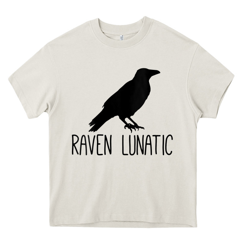 Womens Raven Lunatic, Funny Bird Lover Gift Men Women Kids Heavy Core Tee by longCreatives | Teevron
