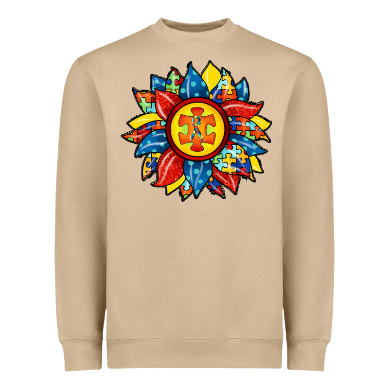 Autism Sunflower Heavyweight Sweatshirt by RacoonDesign | Teevron