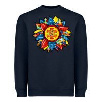 Navy autism sunflower Heavyweight Sweatshirt - RacoonDesign