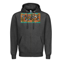 Charcoal Heather texas sunflower cactus cowhide leopard licence plate Zipper Hoodie - Artiststas