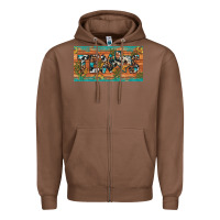 Chestnut texas sunflower cactus cowhide leopard licence plate Zipper Hoodie - Artiststas