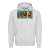 Dove Grey texas sunflower cactus cowhide leopard licence plate Zipper Hoodie - Artiststas