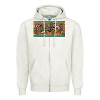 Oatmeal Heather texas sunflower cactus cowhide leopard licence plate Zipper Hoodie - Artiststas
