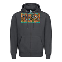 Smoke texas sunflower cactus cowhide leopard licence plate Zipper Hoodie - Artiststas