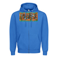 True Royal texas sunflower cactus cowhide leopard licence plate Zipper Hoodie - Artiststas