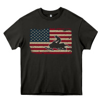 Asphalt Snowmobile USA Flag Snow Sled Patriotic Snowmobiling Gift Heavy Core Tee - longCreatives