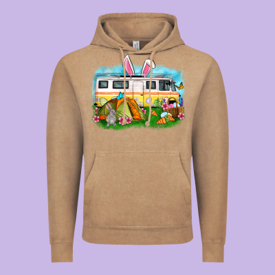 Easter Day Camper Vintage Hoodie Designed By Oliviacreatesart