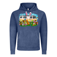 Vintage Denim Easter Day camper Vintage Hoodie - OliviaCreatesArt