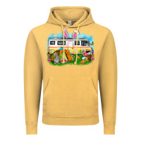 Vintage Mustard Easter Day camper Vintage Hoodie - OliviaCreatesArt