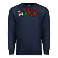 Navy merry mama Premium Sweatshirt - BarkalooDesign
