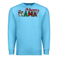 Ocean Blue merry mama Premium Sweatshirt - BarkalooDesign