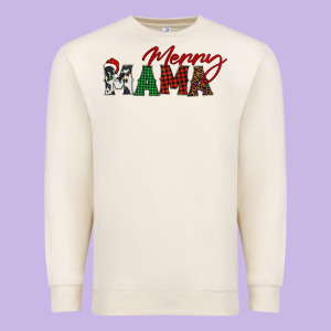 Merry Mama Premium Sweatshirt Designed By Barkaloodesign
