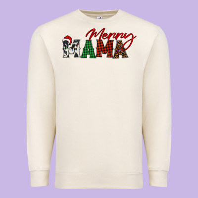 Merry Mama Premium Sweatshirt Designed By Barkaloodesign